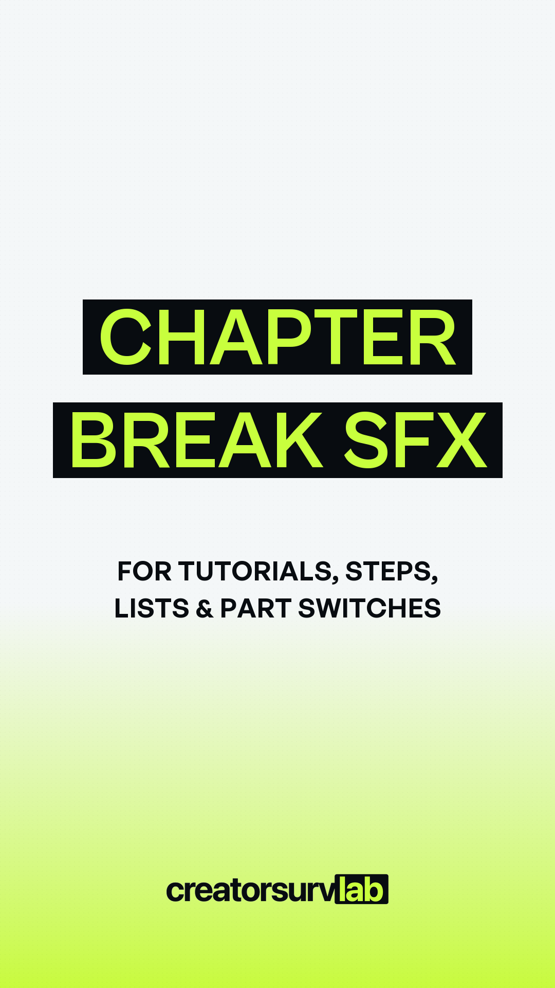 5 Chapter Break SFX pack cover